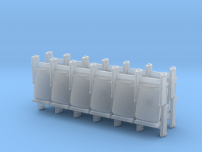 HO Scale 6 x 4 Theater Seats in Clear Ultra Fine Detail Plastic
