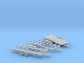 S Scale Trailer Assortment  in Clear Ultra Fine Detail Plastic