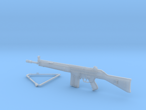 1/10 scale Heckler & Koch G-3A3 rifle B x 1 in Clear Ultra Fine Detail Plastic