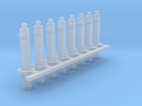 Clearance Posts with Lamps HO X 8 in Clear Ultra Fine Detail Plastic