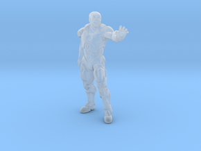 1/72 scale Iron Man superhero figure in Clear Ultra Fine Detail Plastic
