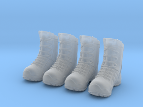1/18 scale military boots C x 2 pairs in Clear Ultra Fine Detail Plastic