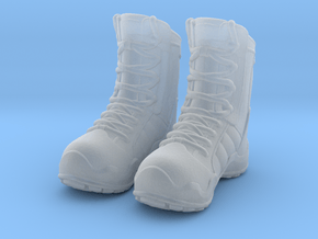 1/24 scale military boots C x 1 pair in Clear Ultra Fine Detail Plastic