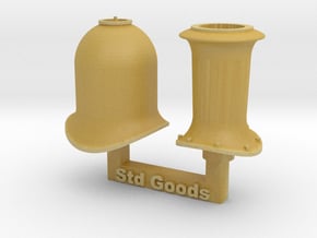 HO NSWR Std Goods Funnel & Steam Dome in Tan Fine Detail Plastic