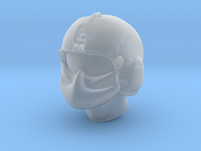 1/24 scale gunner HGU-56P helmet & shield head x 1 in Clear Ultra Fine Detail Plastic
