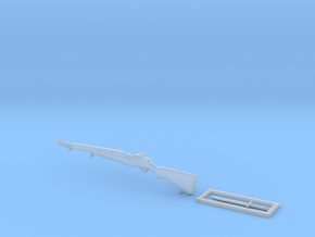 1/22.5 scale Springfield M-1 Garand & bayonet x 1 in Clear Ultra Fine Detail Plastic