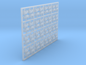 N Scale Sheep Grazing X 64 in Clear Ultra Fine Detail Plastic