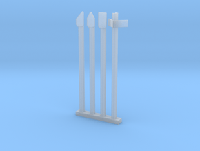 HO NSWGR Mile Posts - Old Rail Type in Clear Ultra Fine Detail Plastic