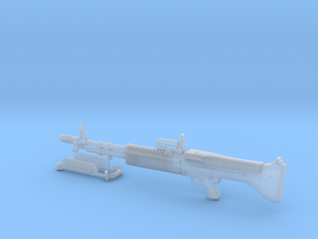 1/20 scale Saco Defense M-60 machinegun x 1 in Clear Ultra Fine Detail Plastic