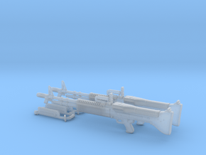 1/20 scale Saco Defense M-60 machineguns x 2 in Clear Ultra Fine Detail Plastic