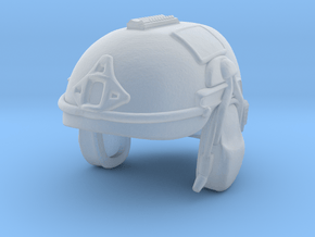 1/18 scale AirFrame ballistic helmet x 1 in Clear Ultra Fine Detail Plastic