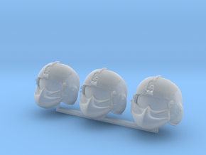 1/18 scale Gentex HGU-56/P helmets & shield x 3 in Clear Ultra Fine Detail Plastic