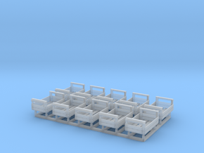 1/32 scale wooden crates x 10 in Clear Ultra Fine Detail Plastic