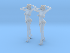 1/32 scale nose-art striptease dancer figure A x 2 in Clear Ultra Fine Detail Plastic