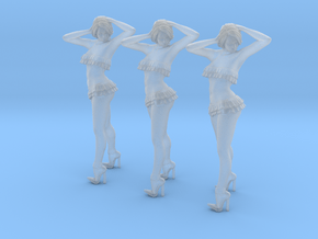 1/32 scale nose-art striptease dancer figure A x 3 in Clear Ultra Fine Detail Plastic