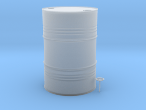 1/12 scale petroleum 200 lt oil drum x 1 in Clear Ultra Fine Detail Plastic