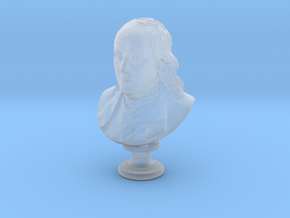 1/24 scale Benjamin Franklin bust in Clear Ultra Fine Detail Plastic