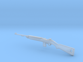 1/16 scale Springfield M-1 Carbine rifle x 1 in Clear Ultra Fine Detail Plastic
