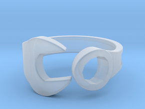 Spanner Ring Size 7 in Clear Ultra Fine Detail Plastic