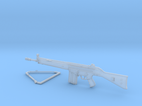 1/12 scale Heckler & Koch G-3A3 rifle B x 1 in Clear Ultra Fine Detail Plastic
