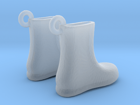 Boots Earrings in Clear Ultra Fine Detail Plastic