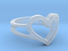 Heart ring in Clear Ultra Fine Detail Plastic