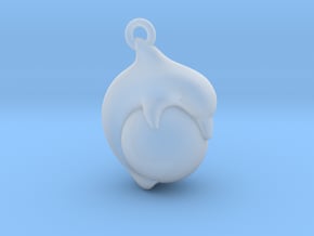 Dolphin Ball Pendant in Clear Ultra Fine Detail Plastic