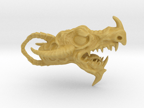 Dragon head pendant in Tan Fine Detail Plastic