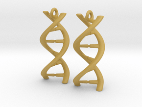 DNA Earrings in Tan Fine Detail Plastic