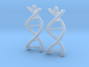 DNA Earrings in Clear Ultra Fine Detail Plastic