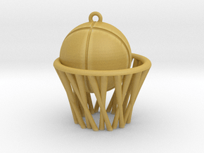 Basket pendant in Tan Fine Detail Plastic