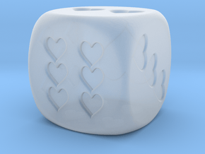 Dice Hearts in Clear Ultra Fine Detail Plastic