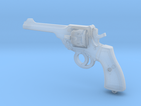 1/12 scale Webley & Scott Mk VI revolver x 1 in Clear Ultra Fine Detail Plastic