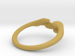 Femur bone ring in Tan Fine Detail Plastic