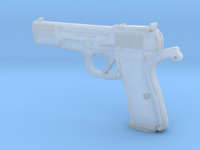 1/12 scale FN Browning Hi Power Mk I pistol B x 1 in Clear Ultra Fine Detail Plastic
