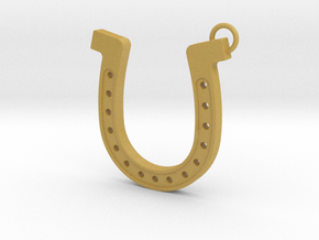 Horseshoe pendant in Tan Fine Detail Plastic