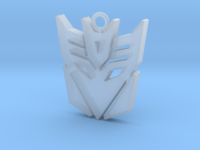 Transformers pendant in Clear Ultra Fine Detail Plastic