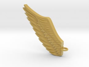 Wing pendant in Tan Fine Detail Plastic