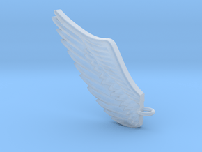Wing pendant in Clear Ultra Fine Detail Plastic