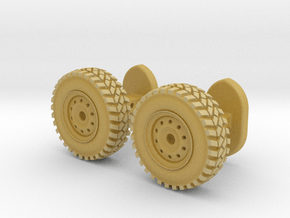 Wheel cufflinks  in Tan Fine Detail Plastic