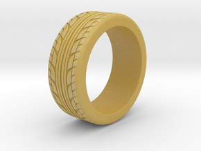 Tire Ring Size 9 in Tan Fine Detail Plastic