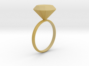 Diamond ring in Tan Fine Detail Plastic