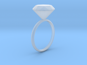 Diamond ring in Clear Ultra Fine Detail Plastic