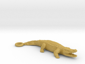 Crocodile Pendant in Tan Fine Detail Plastic