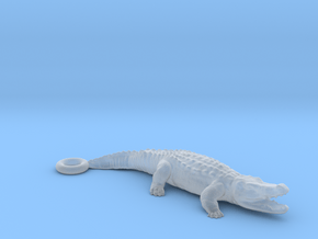 Crocodile Pendant in Clear Ultra Fine Detail Plastic