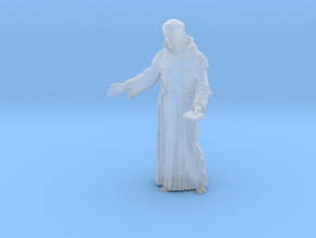 1/20 scale Catholic priest monk figure A in Clear Ultra Fine Detail Plastic