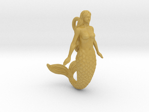 Mermaid pendant in Tan Fine Detail Plastic