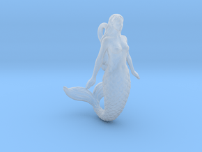 Mermaid pendant in Clear Ultra Fine Detail Plastic