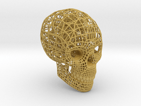 Skull with teeth in Tan Fine Detail Plastic