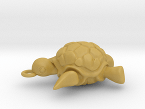 Sea turtle pendant in Tan Fine Detail Plastic